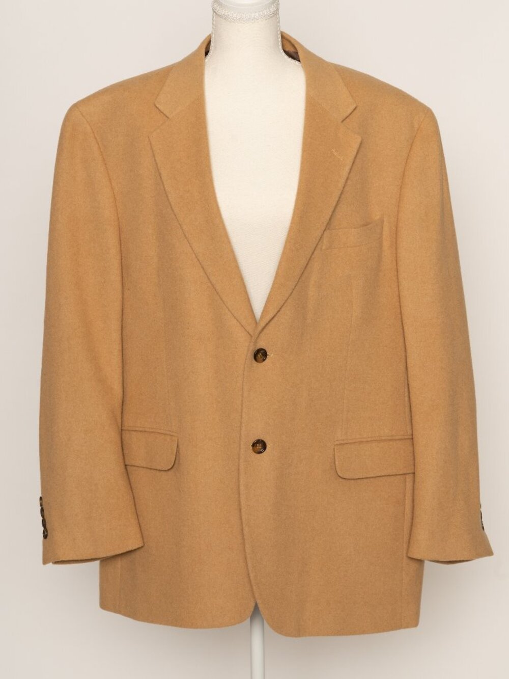 Men's Vintage Fully Lined Botany 500 Blazer Sport Coat 100% Camel Hair Old Money